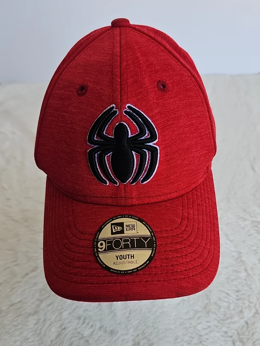 New Era Marvel Spider-Man 9FORTY Youth Red Baseball Cap Hat Adjustable
